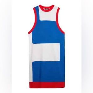 J. Lindeberg Red, Blue, and White Sleeveless Dress